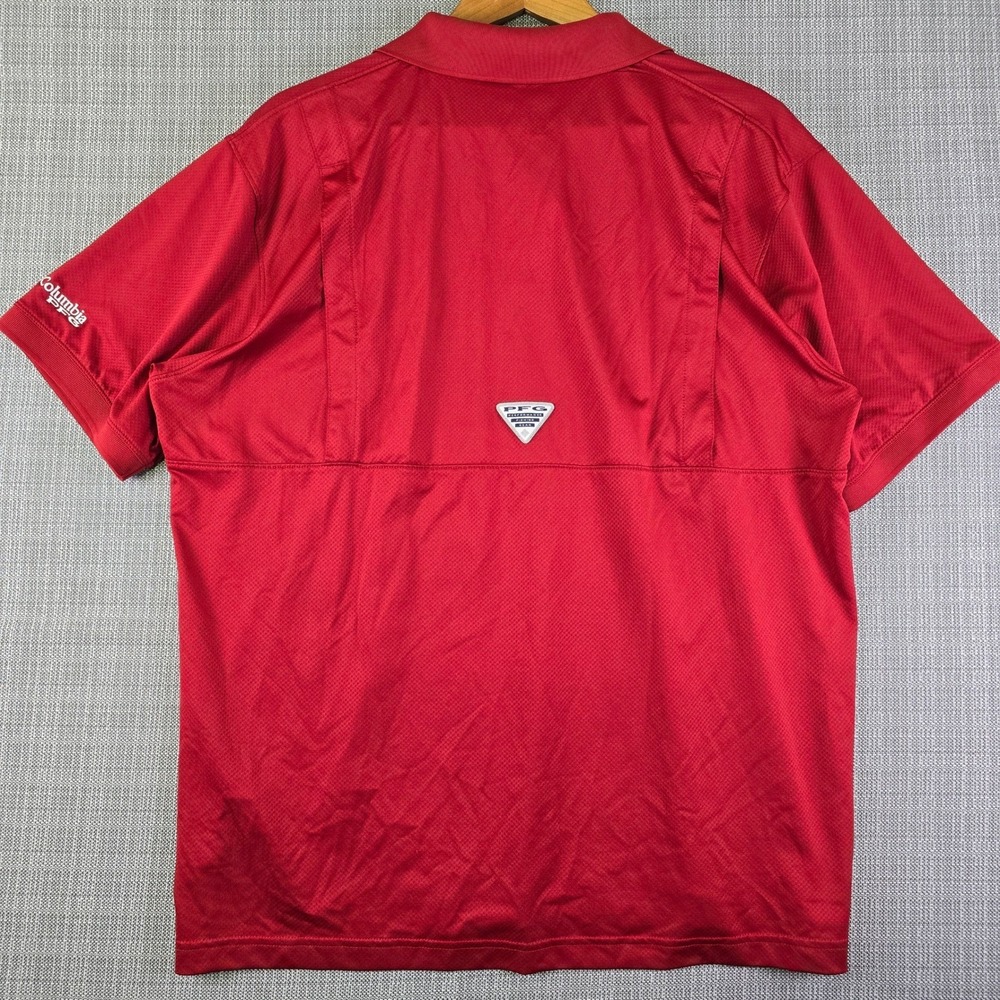 Oklahoma Sooners OU Polo Shirt Mens Large Red Columbia PFG NCAA College Football - Picture 7 of 14